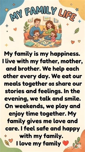 My Family Life #shorts #learnenglish #practiceenglish #dailyenglish