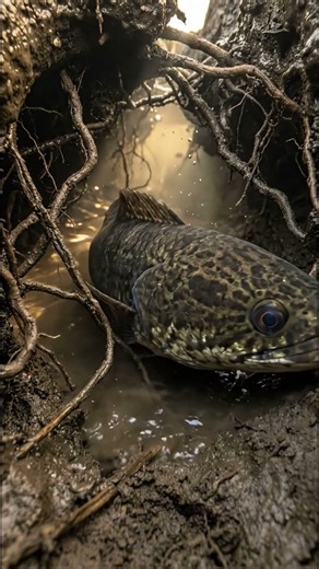 Giant Snakehead Fish Hidden Under the Mud! 😱🐟