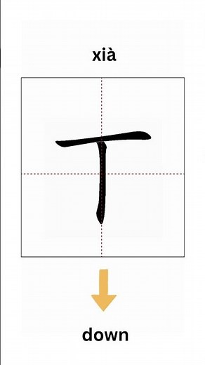 下 Learn to Write Down in Chinese | Stroke Order for Beginners