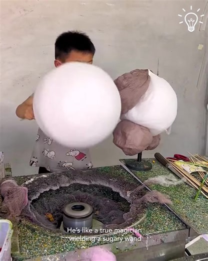 The mesmerizing art of crafting cotton candy! 🍭✨ | Flowers and Gifs