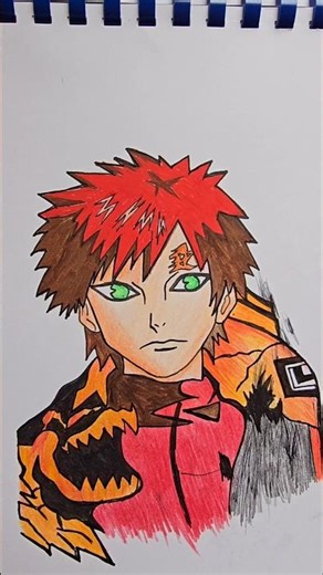 Drawing Gaara#from Naruto series #anime #shorts