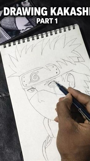 How to Draw Kakashi Hatake (Naruto)🔥 | Part 1: Outlining & Line Art (Step-by-Step) #animedrawing