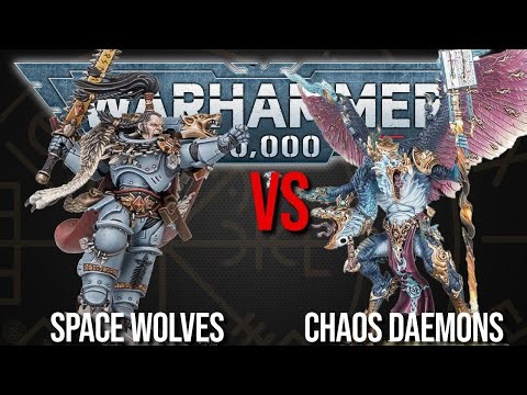 LIAM'S BIRTHDAY! Space Wolves Vs Chaos Daemons - Warhammer 40k 10th Edition