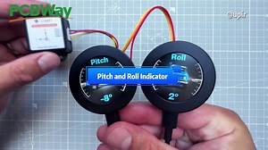 DIY pitch and roll #indicator project using DFRobot Serial 6-Axis Accelerometer and 2x #ESP32-S3-LCD-1.28 from Waveshare. You can change the image to build your custom one. Tutorial in the comment. #pcb #pcbway #display #electronics #tiktech #fyp #arduinouno