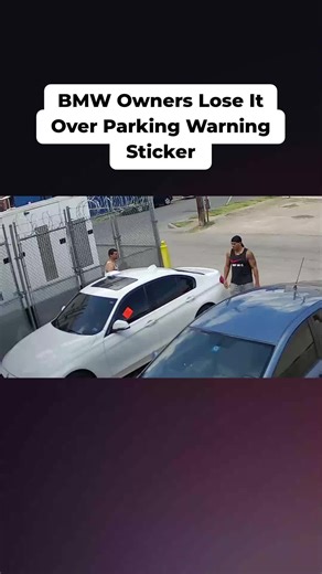 BMW Owners Lose It Over Parking Warning Sticker | parking sticker
