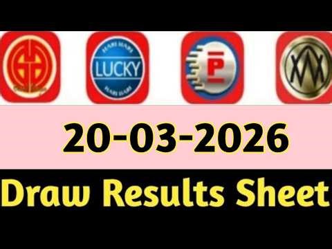 20-03-2026 4D Lotto Result - Good4D | GDlotto | Perdana | Lucky Hari Hari | Today Result Live
