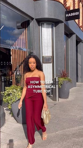 DIY TUBE TOP | HOW TO MAKE ASYMMETRICAL TUBE TOP