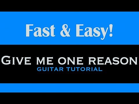 Give me one reason Tracy Chapman guitar lesson tutorial
