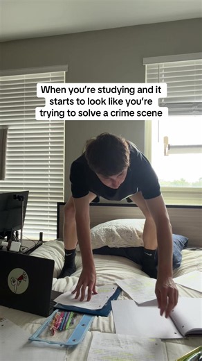 When studying before an exam looks like a crime scene
