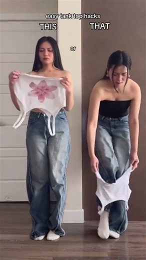 easy tanktop hacks long made for I never want to wear anything else left or right?#fashion#howto