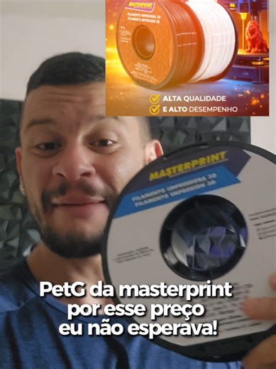Filamento resistente, com ótimo acabamento, Petg de extrema qualidade da masterprint! #petg #masterprint #impressão3d #pla #filamento