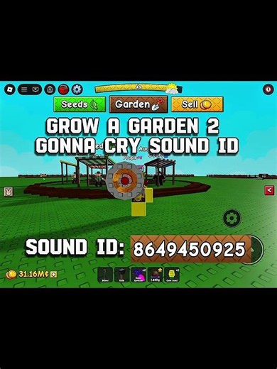 Grow a Garden 2 gonna cry sound id #roblox #gag2 #jandel #fps