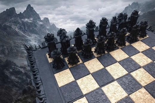 Luxury Magnetic Chess Set 50x50 Cm – Gold & Chrome Silver Chess Pieces, Premium Plastic Board Game, Collector Chess Set, Gift for Chess - Etsy Ireland