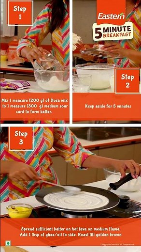 Make Perfect Crispy Dosas in Just 5 Minutes with Eastern’s Dosa Mix!