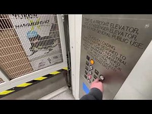 (EPIC MOTOR!) MEI Hydraulic Freight elevator at Dick's Sporting Goods Tacoma Mall Tacoma WA