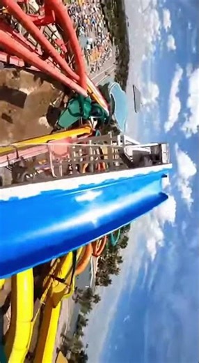 POV: Falling Off the Tallest Water Slide?! 😱💦 #waterslide #fail #nightmare #viral #scary #extreme
