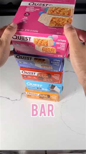 Have you met the Quest Crispy Bars!? Crispy & delicious protein bars in six irresistible flavors with only 1-2g sugar, 15-18g protein, 2-4g net carbs & 4-11g fiber. Coated on the outside, chewy & crispy on the inside. 💪🍫 | Quest Nutrition