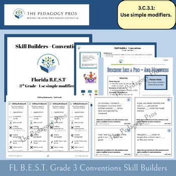 3rd Grade-FL B.E.S.T-C.3.1-Conventions-Skill Builders: Simple Modifiers