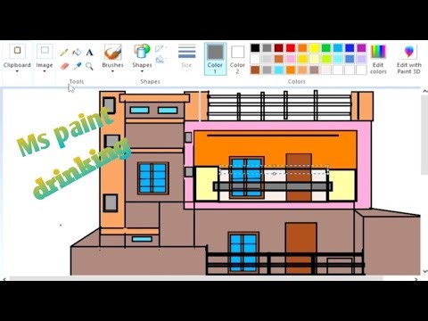 how to draw in ms Paint | computer drawing | ms paint drawing | paint in computer | ms paint by