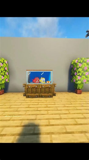 Minecraft Fish Tank Tutorial 🐠 | Easy Fish Tank Build Block by Block #shorts