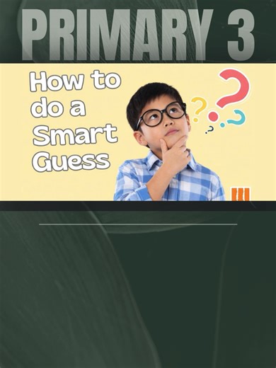 Many kids get stuck on situational problem sums because they don’t know where to start. One strategy we teach is Smart Guess. Make a logical guess, check the conditions, adjust the guess. Step by step, the correct answer becomes clear. This is how strong problem-solving thinking is built. #mathmadesimple #matrixmathsg #pslemath #primary3math