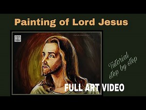 Realistic watercolor portrait painting GOD JESUS/ How to draw Jesus Christ's Face Tutorial.