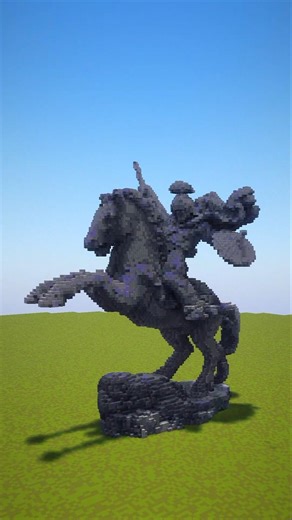 Knight on Horse statue | Minecraft #minecraftideas #idea #build #tutorial #statue #minecraft
