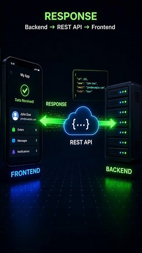 🔗 How Frontend and Backend Communicate? #webdevelopment #frontend #coding #frontend #backend