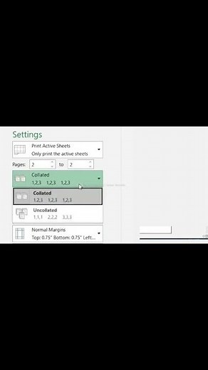 Collated & Uncollated Printing in Excel