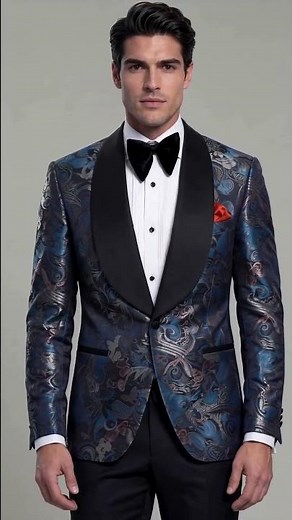 Gentleman's Guru Floral Embroidered Tuxedo #mensformalattire #suit #menswear #mensstyle