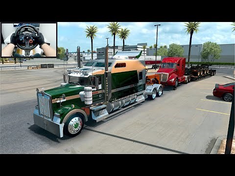 Truck Transport - American Truck Simulator - Logitech g29 steering wheel gameplay HD