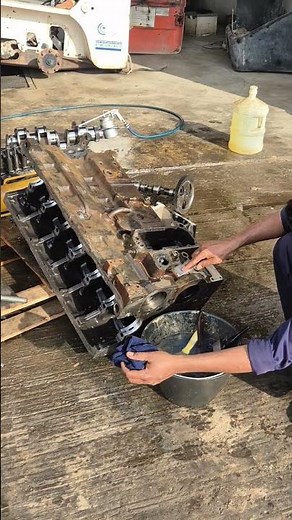 JCB shower engine body cleaning