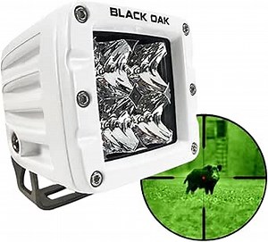 Black Oak Marine Infrared LED POD Light - Tactical Light POD for Night Vision 850nm 2 Inch, IP69K Rating – Boat Infra Red LED Lights – Hardware Included (Spot Optics)