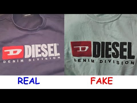 Diesel Denim Division Sweatshirt real vs fake review. How to spot fake Diesel shirt and hoodies