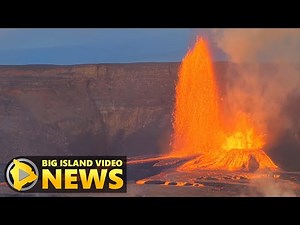High Lava Fountains Return To Kīlauea Volcano, Alert Message Issued (April 22, 2025)