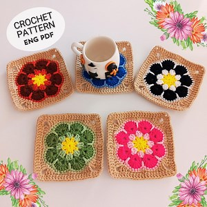 Crochet African Flower Granny Square Pattern | Floral Crochet Motif English PDF Easy to Follow Tutorial | Handmade Gift Idea | Afghan Motif - Etsy