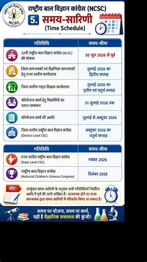 Time Schedule for NCSC-2026