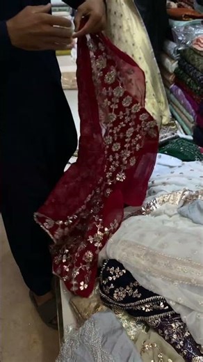 |Crinkle shaffon with hand made gota work complete 3ps suit|zohanfabrics|pnlineshopping|