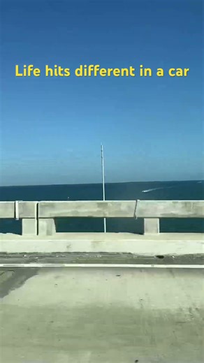 Life hits different in a car…