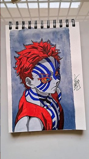 ✨️Drawing Akaza from Demon slayer #akaza #demonslayer
