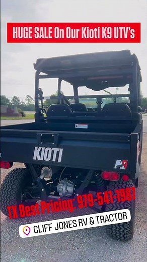 HUGE SAVINGS On Our Kioti K9 Utility Vehicle UTV's!