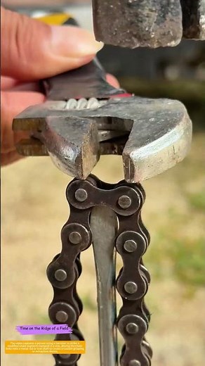 Chain Lock: How a Hammer and Vise Grip Turn Scrap Links Into a Wrench