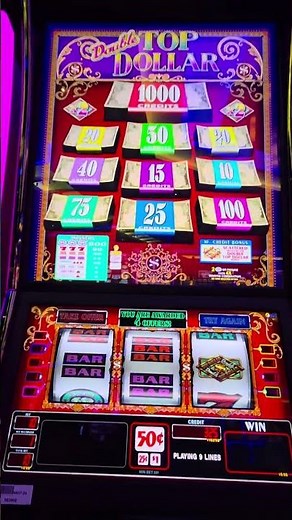 BONUS!! Double Top Dollar Slot Machine Win! #slots #casino #gambling #lucky #shorts #shortsfeed