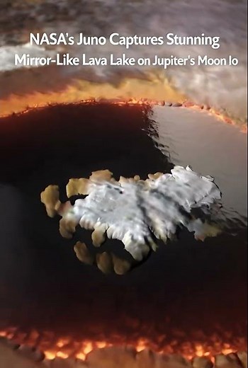 NASA’s Juno Captures Stunning Mirror-Like Lava Lake on Jupiter’s Moon Io