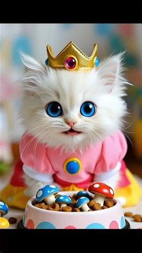 Cat Peach Super Mario Mushroom #cat #game #supermario #peach #mushroom