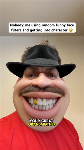 Using face filters to get into character 🤣
