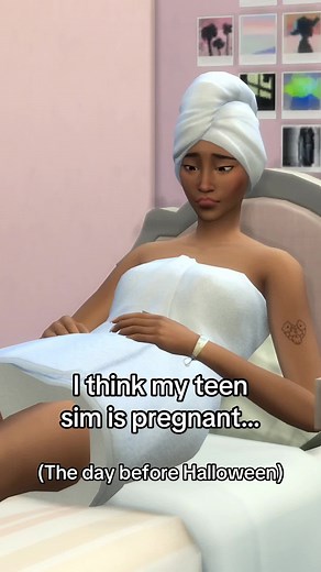 Teen Pregnancy Drama in The Sims: Halloween Surprise