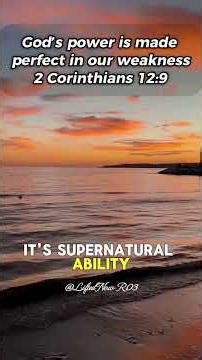 God’s power is made perfect in our weakness. (2 Corinthians 12:9) #god