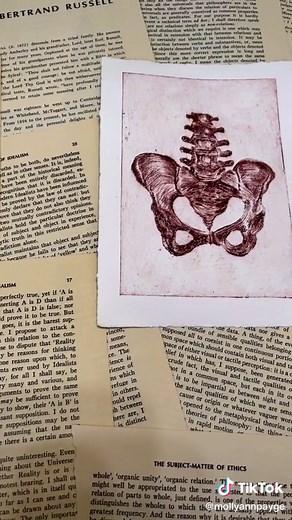 first intaglio print in a year and a half #printmaking #art #fyp #intaglio #printing #bones #drypoint #skeleton