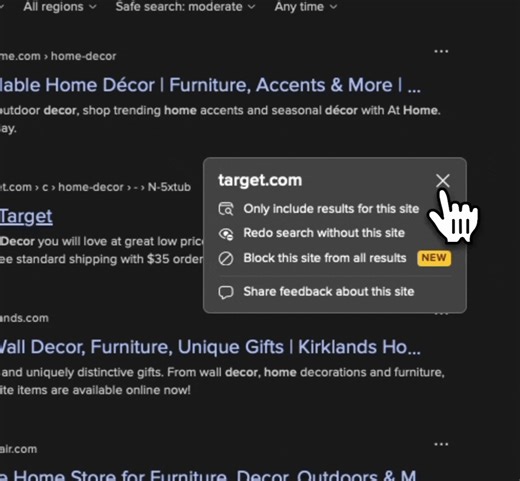 163K views · 981 reactions | You asked, we listened! → You can now add persistent site exclusions to your search results. This means you can block domains that you don’t want to see anymore. Enjoy a more tailored search experience 閭閭 p.s. if you clear your browsing data, this will reset | DuckDuckGo | Facebook
